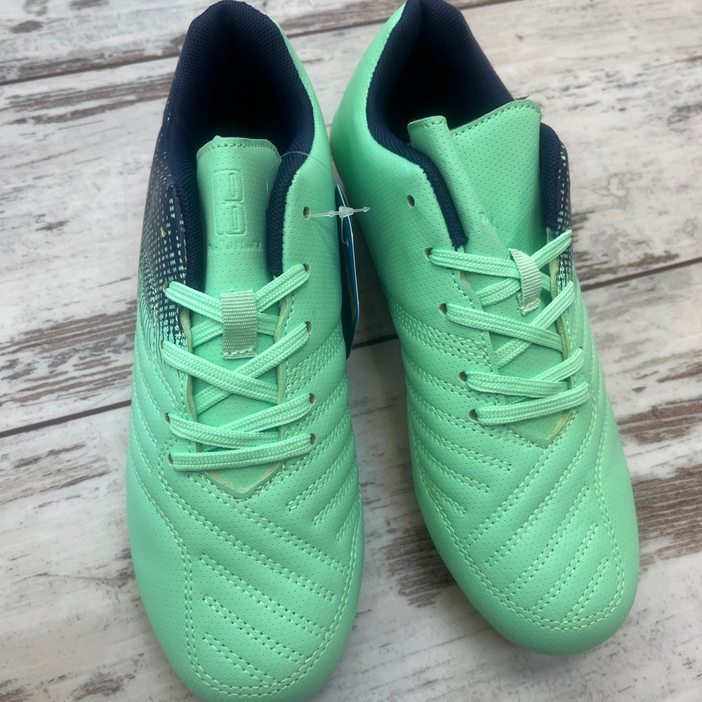 Brooman Kids Soccer Cleats Green & Navy Size 5 - Picture 7 of 16